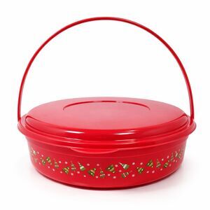 12" x 4" Christmas Tree Snowflake Food Container Gift Box w/ Lid 50 oz / 1.54 L